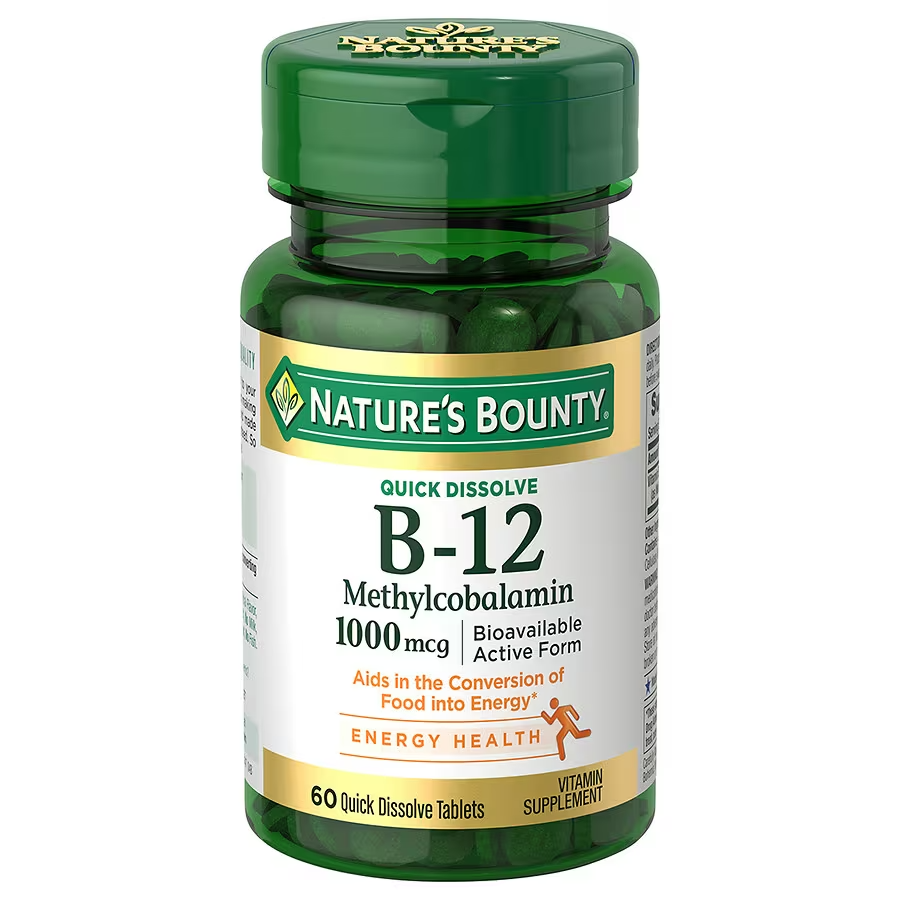 Nature's Bounty-Vitamin B-12 Methylcobalamin Tablets, 1000 Mcg – Hamden ...