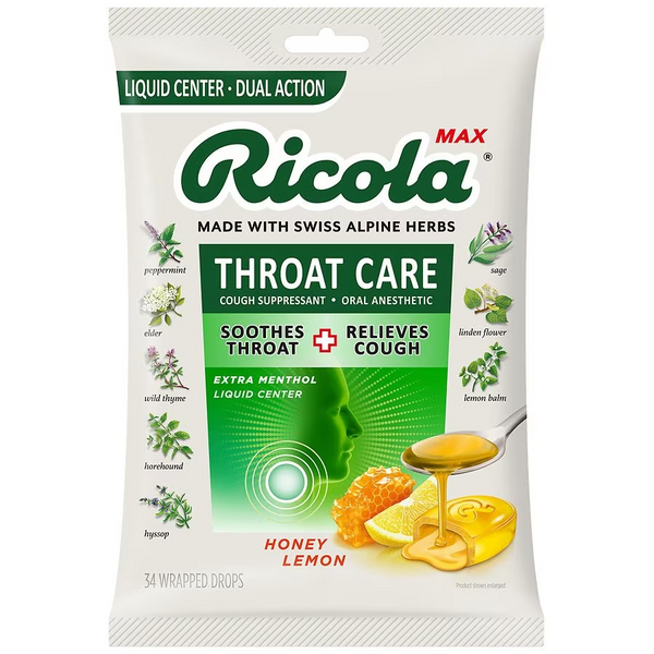 Ricola MAX Throat Care Honey Lemon, Family