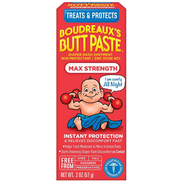 Boudreaux's Butt Paste-Diaper Rash Ointment, Max Strength