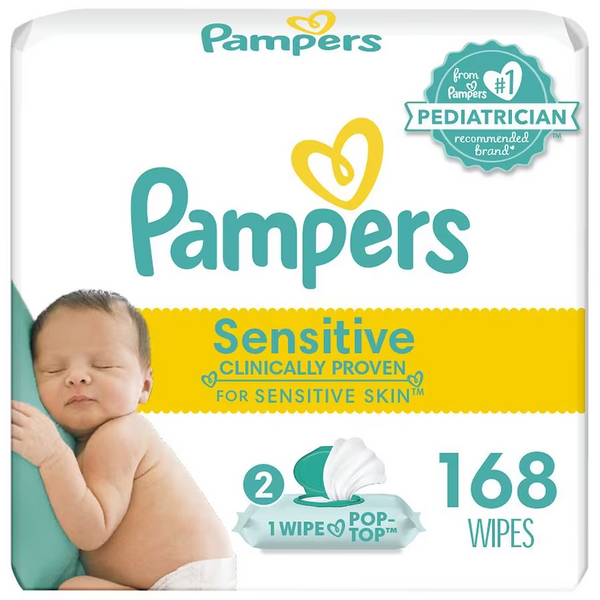 Pampers-Baby Wipes Sensitive Perfume Free, 3
