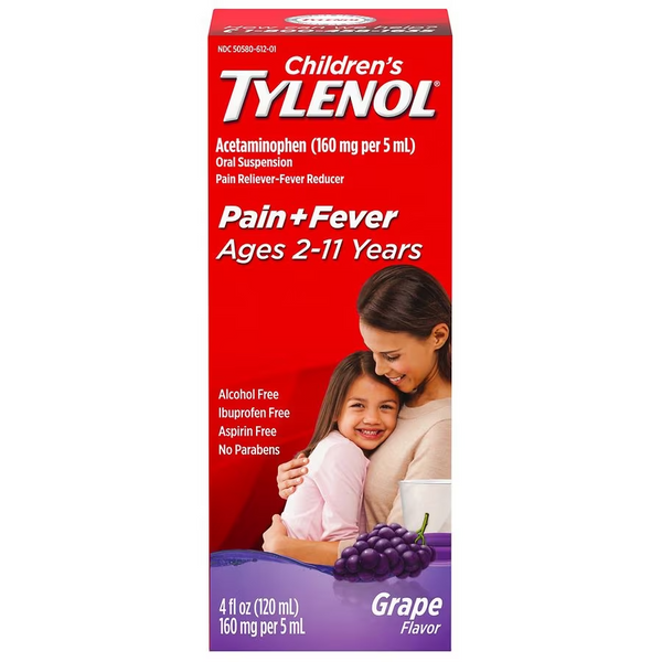 Children's Tylenol-Pain + Fever Relief Cold Medicine Grape