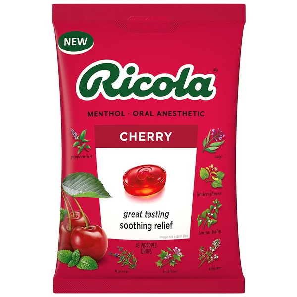 Ricola Wrapped Drops Family Bag, Cherry