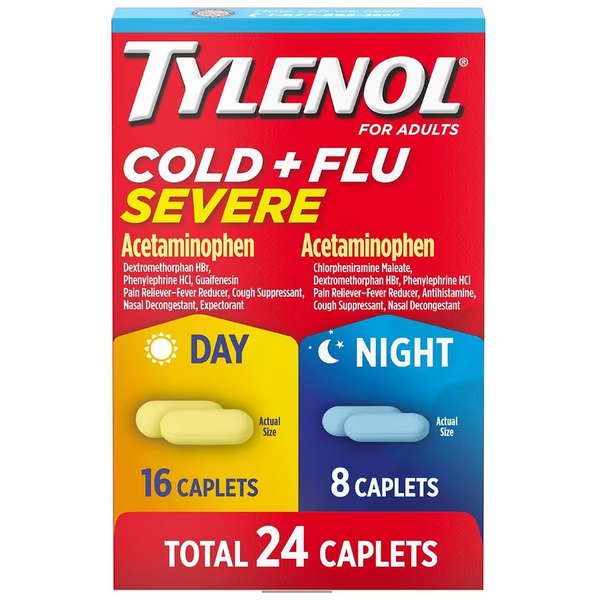 Tylenol Cold + Flu Severe Day & Night Caplets Combo Pack