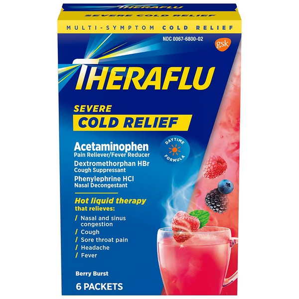 Theraflu Daytime Severe Cold Relief Powder Berry Burst