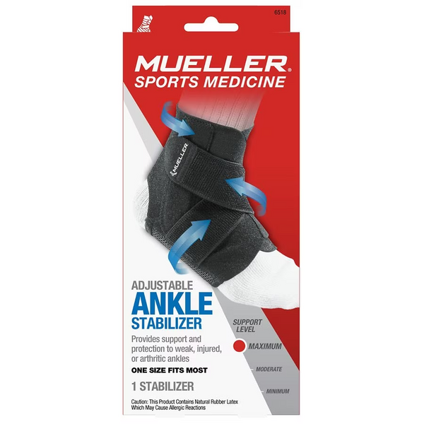 Mueller-Adjustable Ankle Stabilizer, Unisex One Size Fits Most