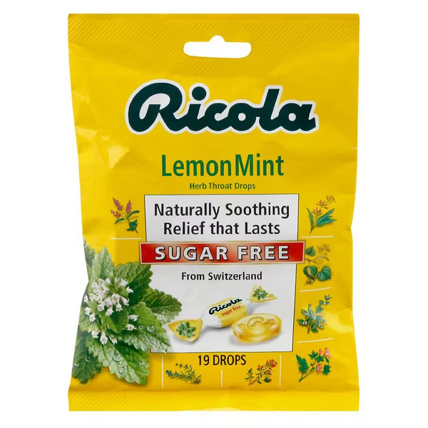 Ricola Herb Throat Drops Sugar Free Lemon Mint (Actual Item May Vary)