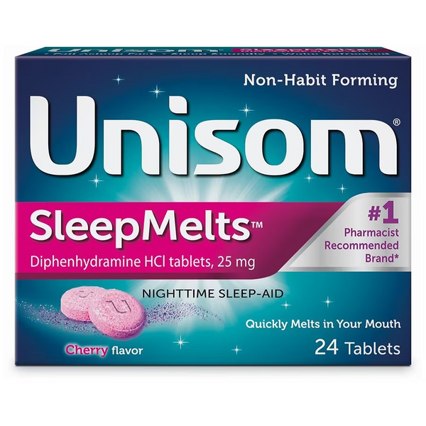 Unisom-SleepMelts Tablets, Sleep-Aid, Diphenhydramine HCI Cherry